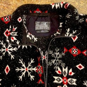 Fun Like New Vintage TSUNAMI xl FLEECE Snowflake Winter Vest